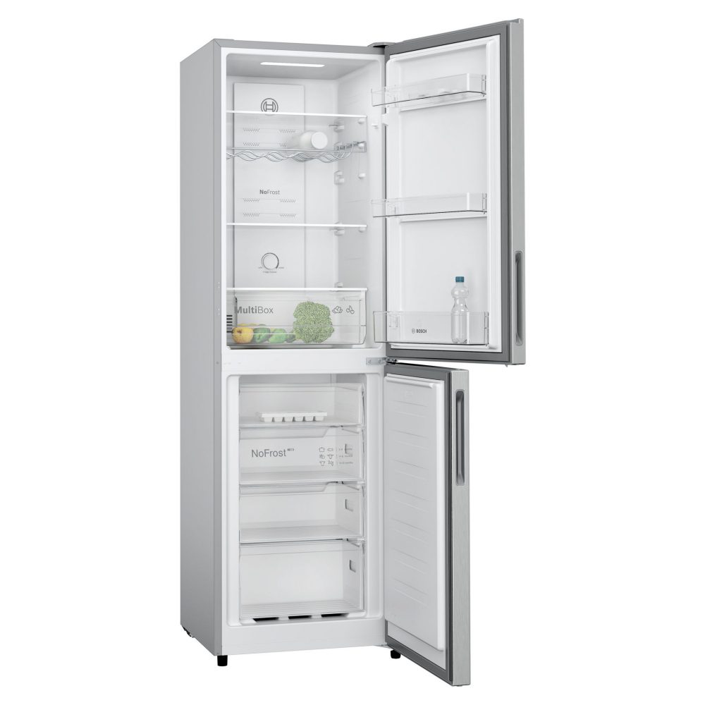 Bosch 55cm Series 2 Frost Free Fridge Freezer KGN27NLEAG - Silver Bosch 55cm Series 2 Frost Free Fridge Freezer KGN27NLEAG - Silver