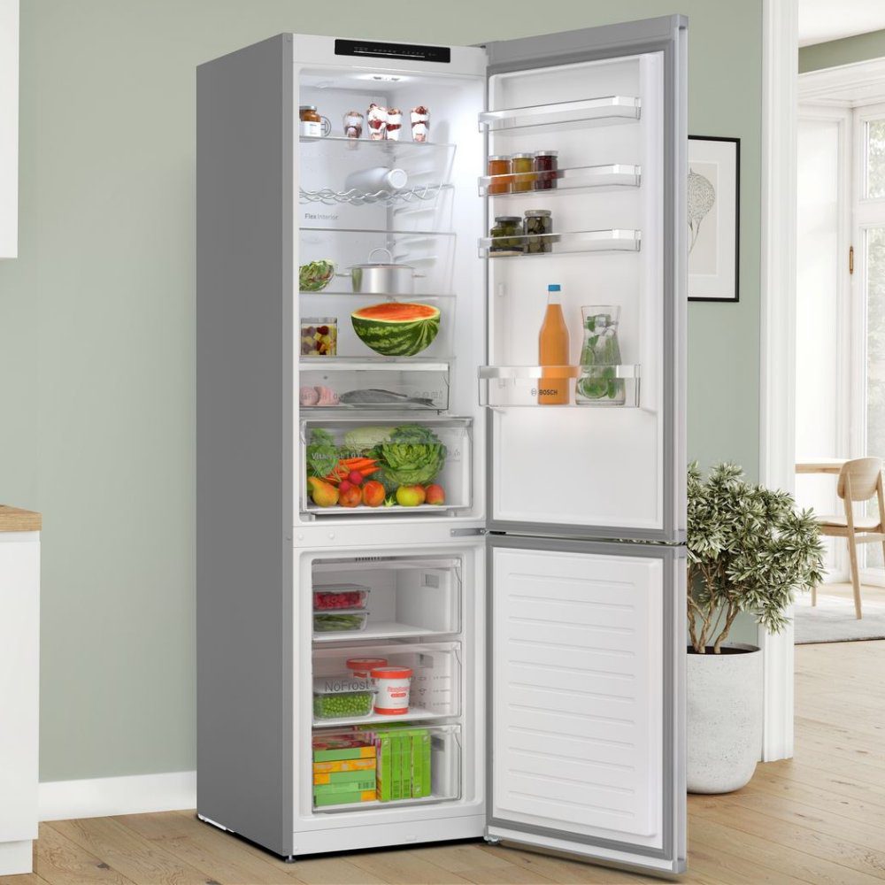 Bosch 60cm Series 4 Frost Free Fridge Freezer KGN392LAGG - Silver Bosch 60cm Series 4 Frost Free Fridge Freezer KGN392LAGG - Silver