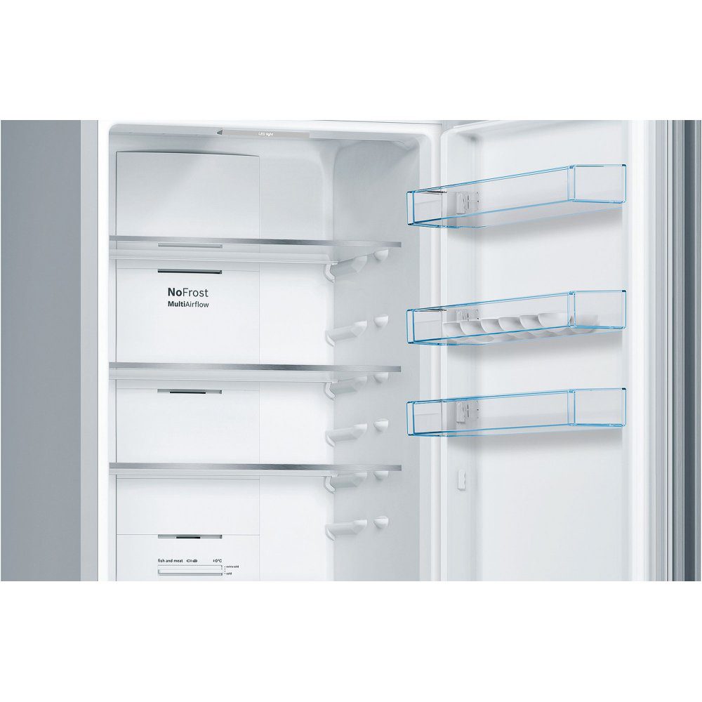Bosch 60cm Series 4 Frost Free Fridge Freezer KGN392LEBG - Silver Bosch 60cm Series 4 Frost Free Fridge Freezer KGN392LEBG - Silver