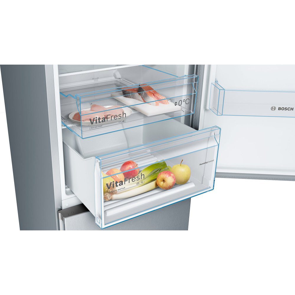 Bosch 60cm Series 4 Frost Free Fridge Freezer KGN392LEBG - Silver Bosch 60cm Series 4 Frost Free Fridge Freezer KGN392LEBG - Silver
