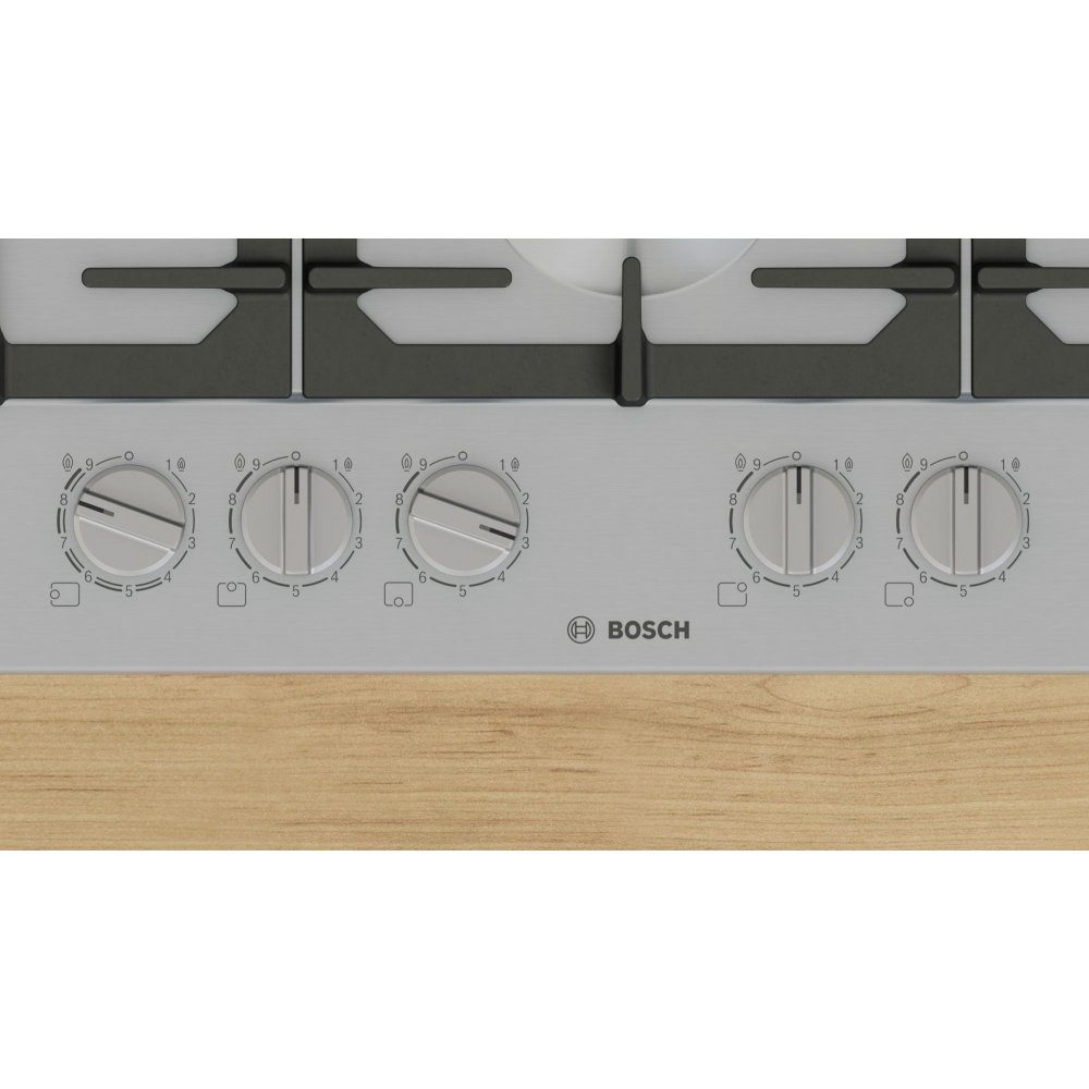 Bosch 75cm Series 6 5 Burner Gas Hob PCS7A5I90 - STAINLESS STEEL Bosch 75cm Series 6 5 Burner Gas Hob PCS7A5I90 - STAINLESS STEEL