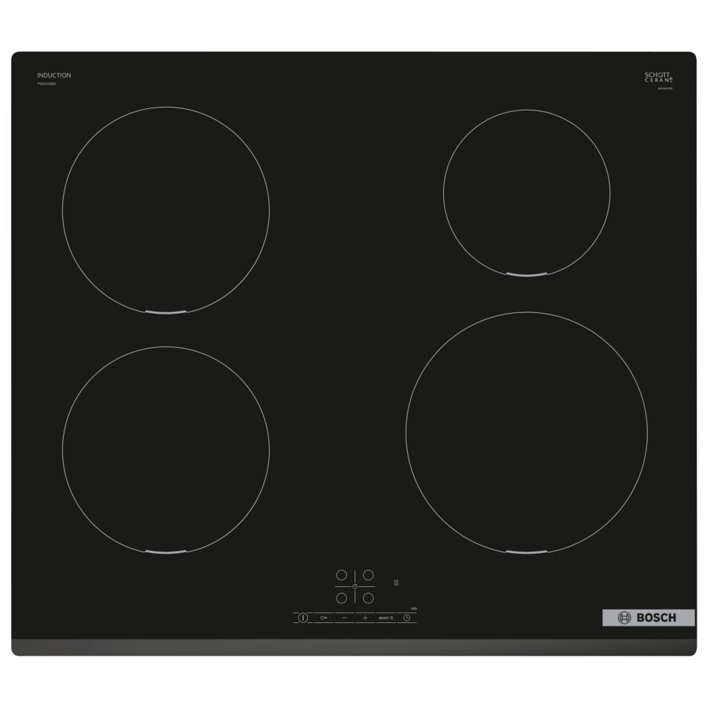 Bosch  60cm Series 4 Bevelled Induction Hob PIE631BB5E - Black
