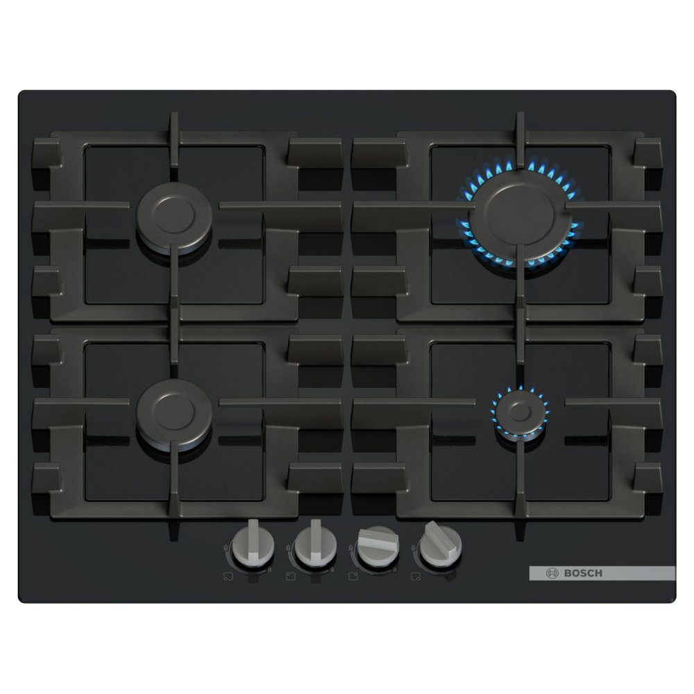 Bosch  60cm Series 4 4 Burner Gas On Glass Hob PNP6B6K40 - Black