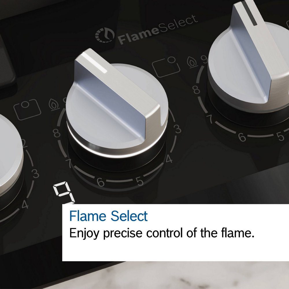 Bosch 75cm Series 6 5 Burner Gas On Glass Hob PPQ7A6I40 - Black Bosch 75cm Series 6 5 Burner Gas On Glass Hob PPQ7A6I40 - Black