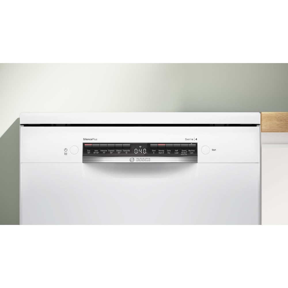 Bosch 60cm Series 4 Freestanding Dishwasher SMS4EKW06G - White Bosch 60cm Series 4 Freestanding Dishwasher SMS4EKW06G - White