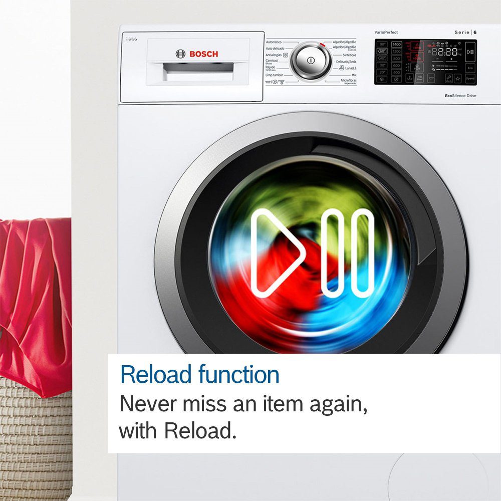 Bosch 10kg Series 8 i-Dos Washing Machine 1400rpm WGB256A2GB - White Bosch 10kg Series 8 i-Dos Washing Machine 1400rpm WGB256A2GB - White