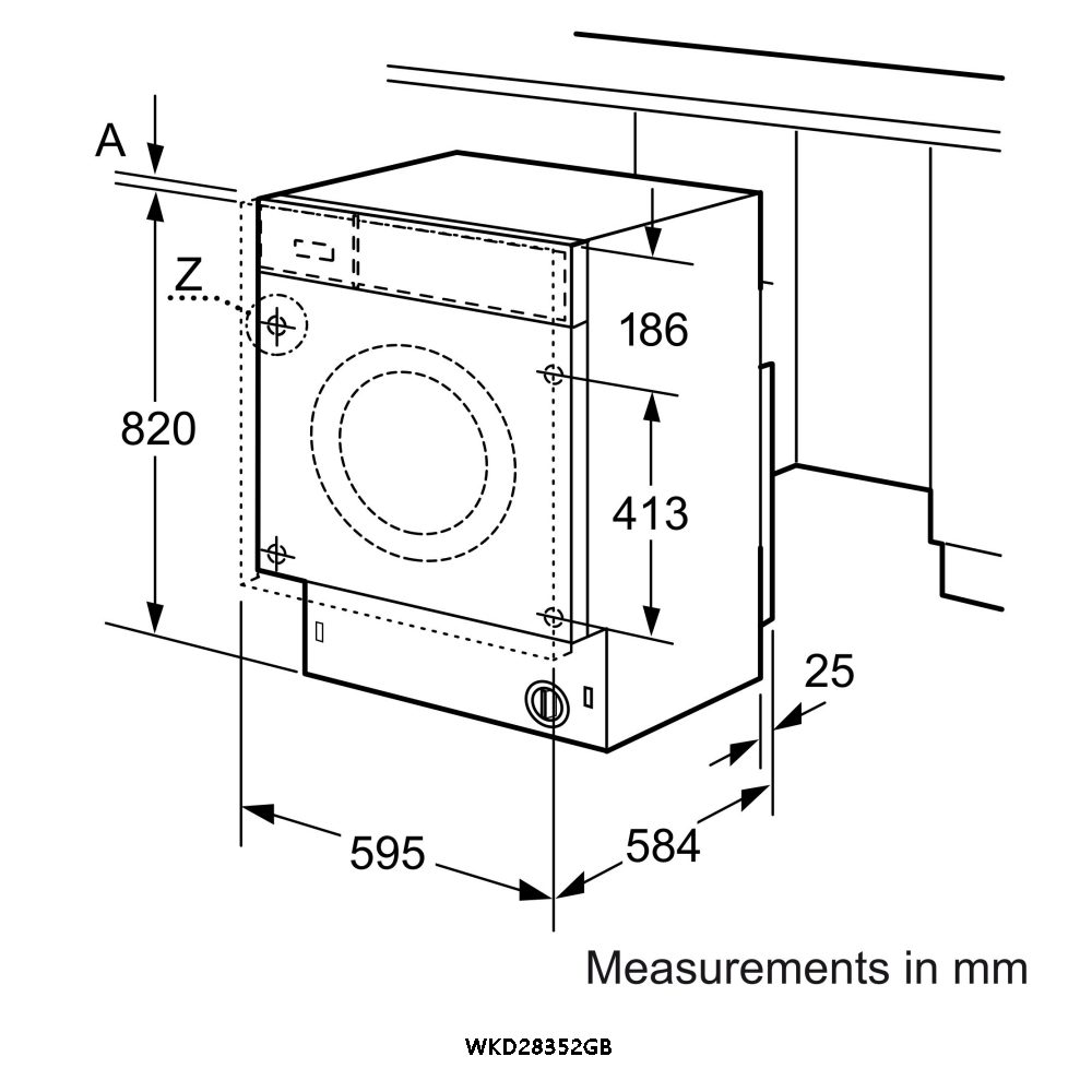 Bosch 7kg/4kg Series 4 Fully Integrated Washer Dryer WKD28352GB Bosch 7kg/4kg Series 4 Fully Integrated Washer Dryer WKD28352GB