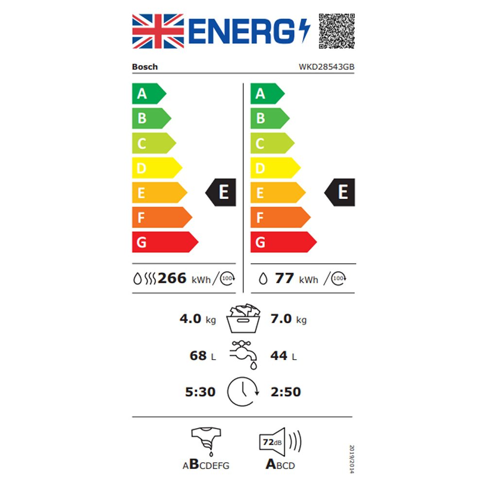 Bosch 7kg/4kg Series 6 Fully Integrated Washer Dryer WKD28543GB Bosch 7kg/4kg Series 6 Fully Integrated Washer Dryer WKD28543GB