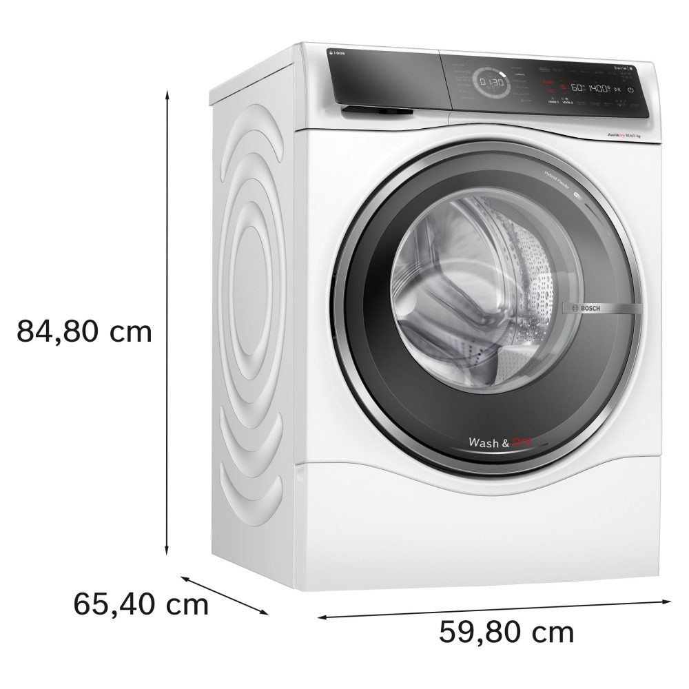 Bosch 10.5kg/6kg Series 8 Washer Dryer WNC25410GB - White Bosch 10.5kg/6kg Series 8 Washer Dryer WNC25410GB - White