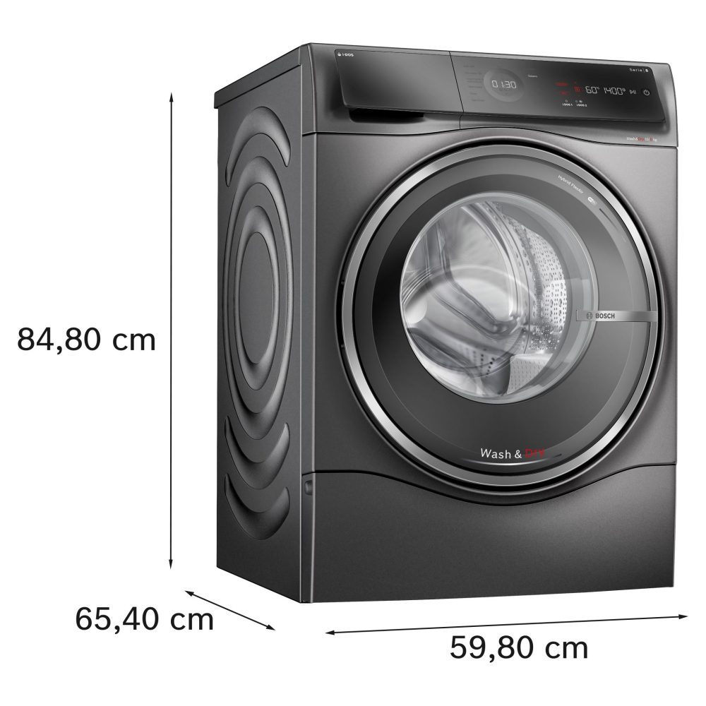 Bosch 10.5kg/6kg Series 8 Washer Dryer WNC254ARGB - Graphite Bosch 10.5kg/6kg Series 8 Washer Dryer WNC254ARGB - Graphite