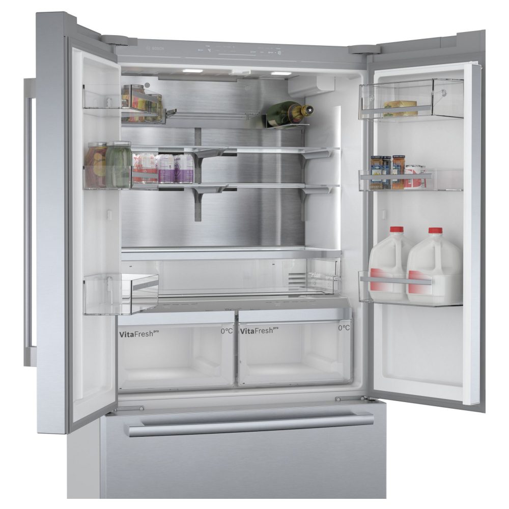 Bosch French Style Fridge Freezer With Ice & Water KFF96PIEP - Stainless Steel - Image 4