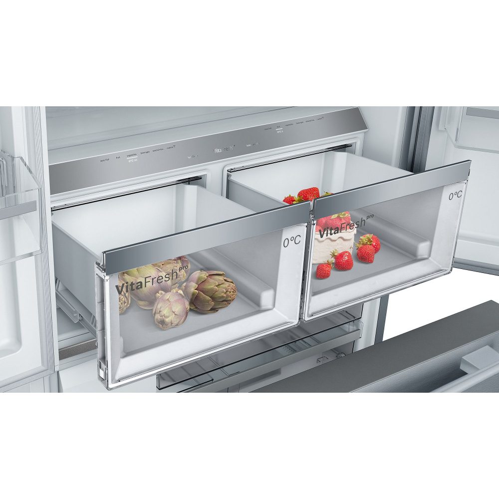 Bosch French Style Fridge Freezer With Ice & Water KFF96PIEP - Stainless Steel - Image 6