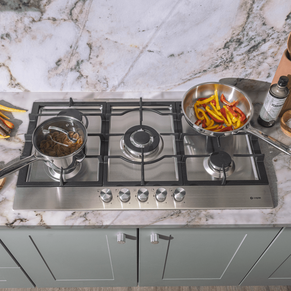 Caple 86cm 5 Burner Gas Hob C775G - Stainless Steel Caple 86cm 5 Burner Gas Hob C775G - Stainless Steel