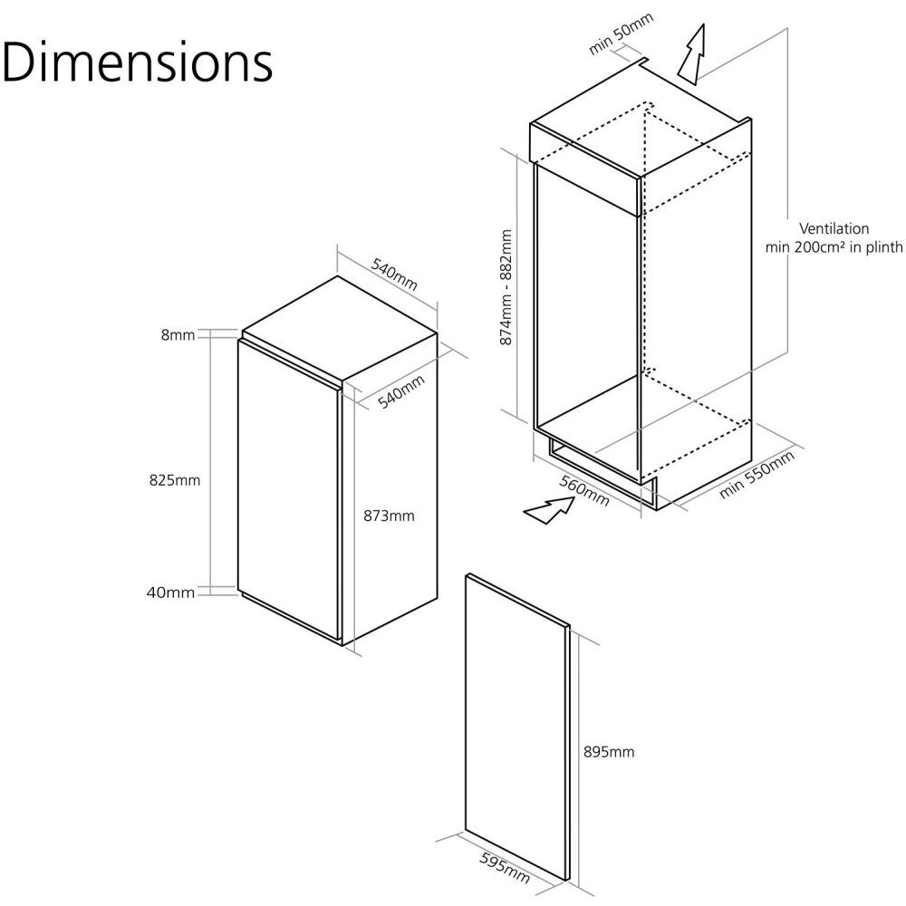 Caple 88cm Integrated In Column Freezer RIF893 Caple 88cm Integrated In Column Freezer RIF893