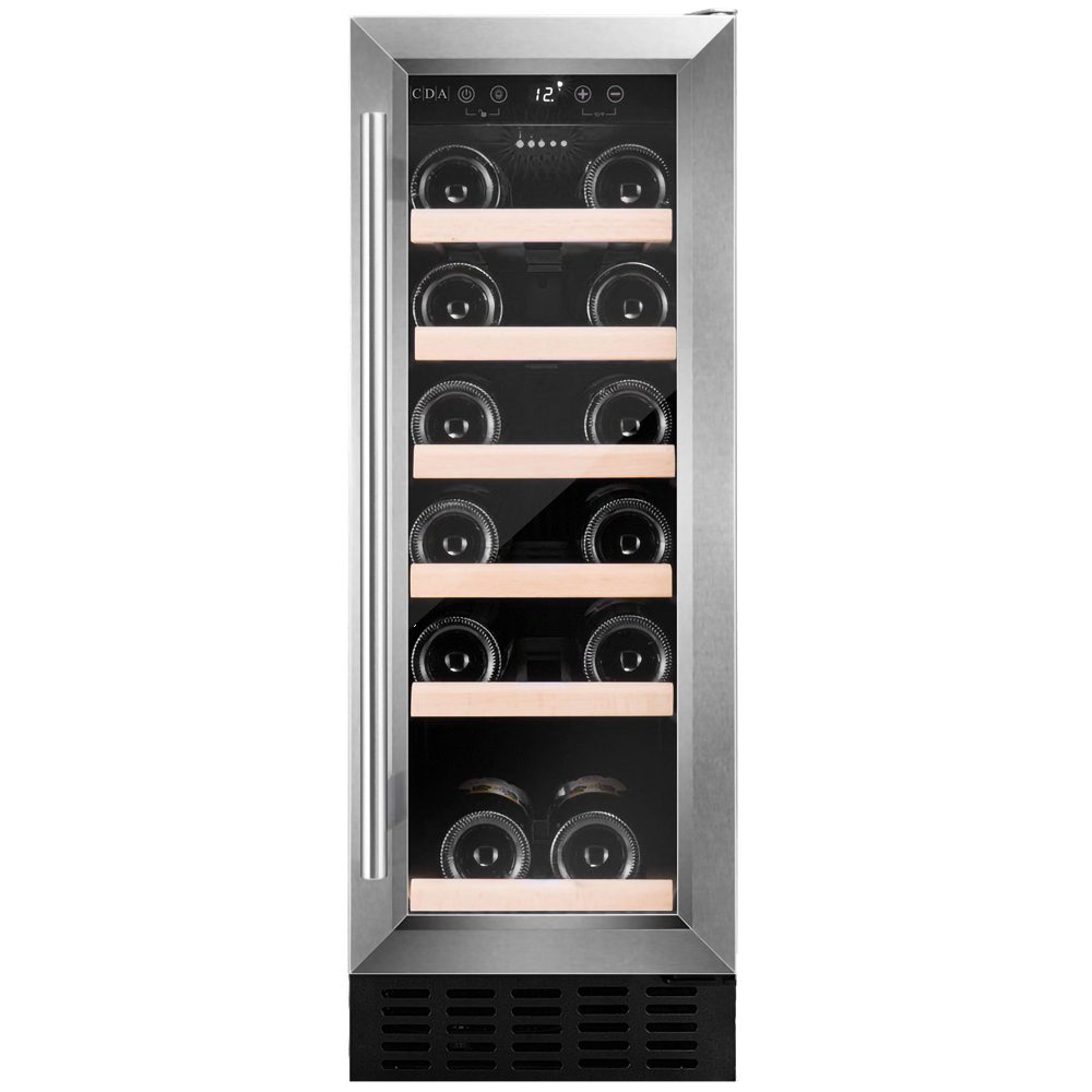 CDA  30cm Undercounter Wine Cooler CFWC304SS - Stainless Steel