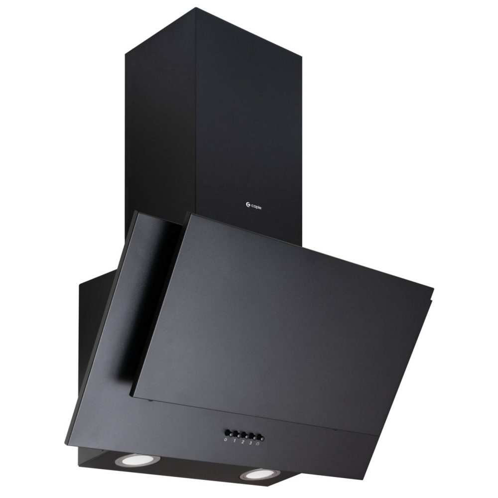 Caple  60cm Angled Chimney Hood AH600BK - Black