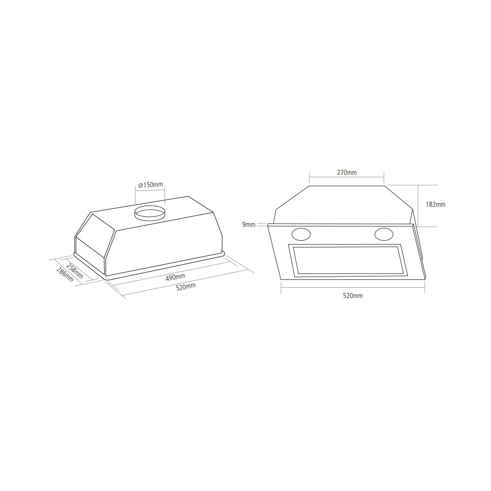Caple 52cm Canopy Hood BUCH - Stainless Steel Caple 52cm Canopy Hood BUCH - Stainless Steel