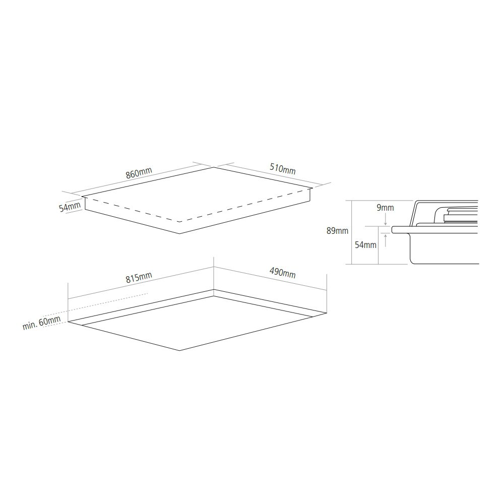 Caple 86cm 5 Burner Gas Hob C775G - Stainless Steel Caple 86cm 5 Burner Gas Hob C775G - Stainless Steel