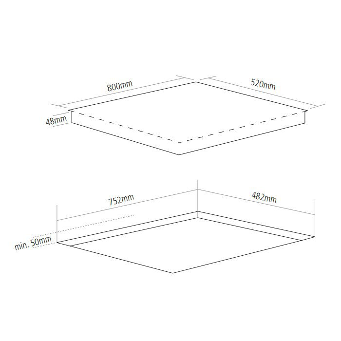 Caple 80cm Frameless 5 Zone Induction Hob C8800I - Black Caple 80cm Frameless 5 Zone Induction Hob C8800I - Black