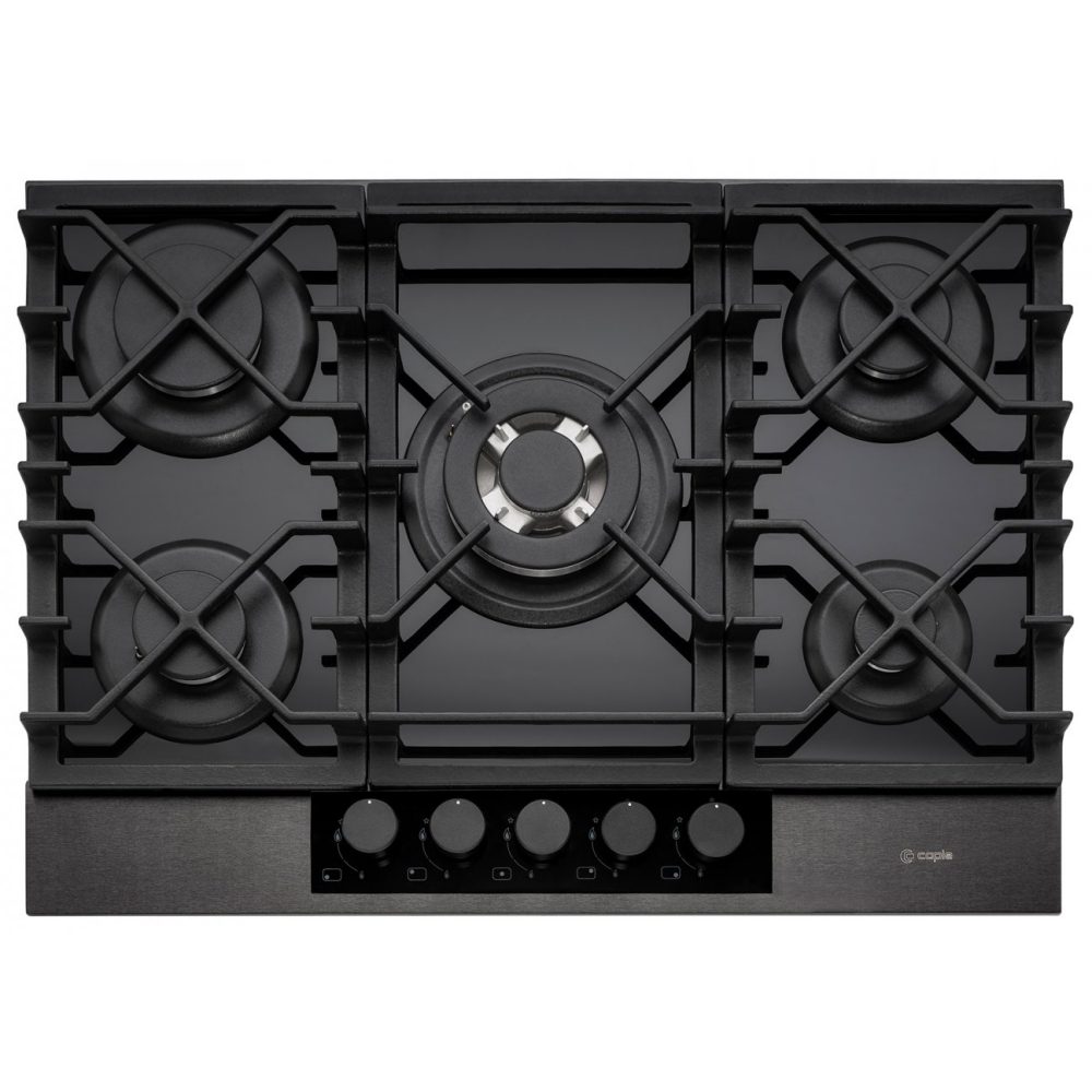 Caple  70cm 5 Burner Gas On Gas Hob C887G - Gunmetal