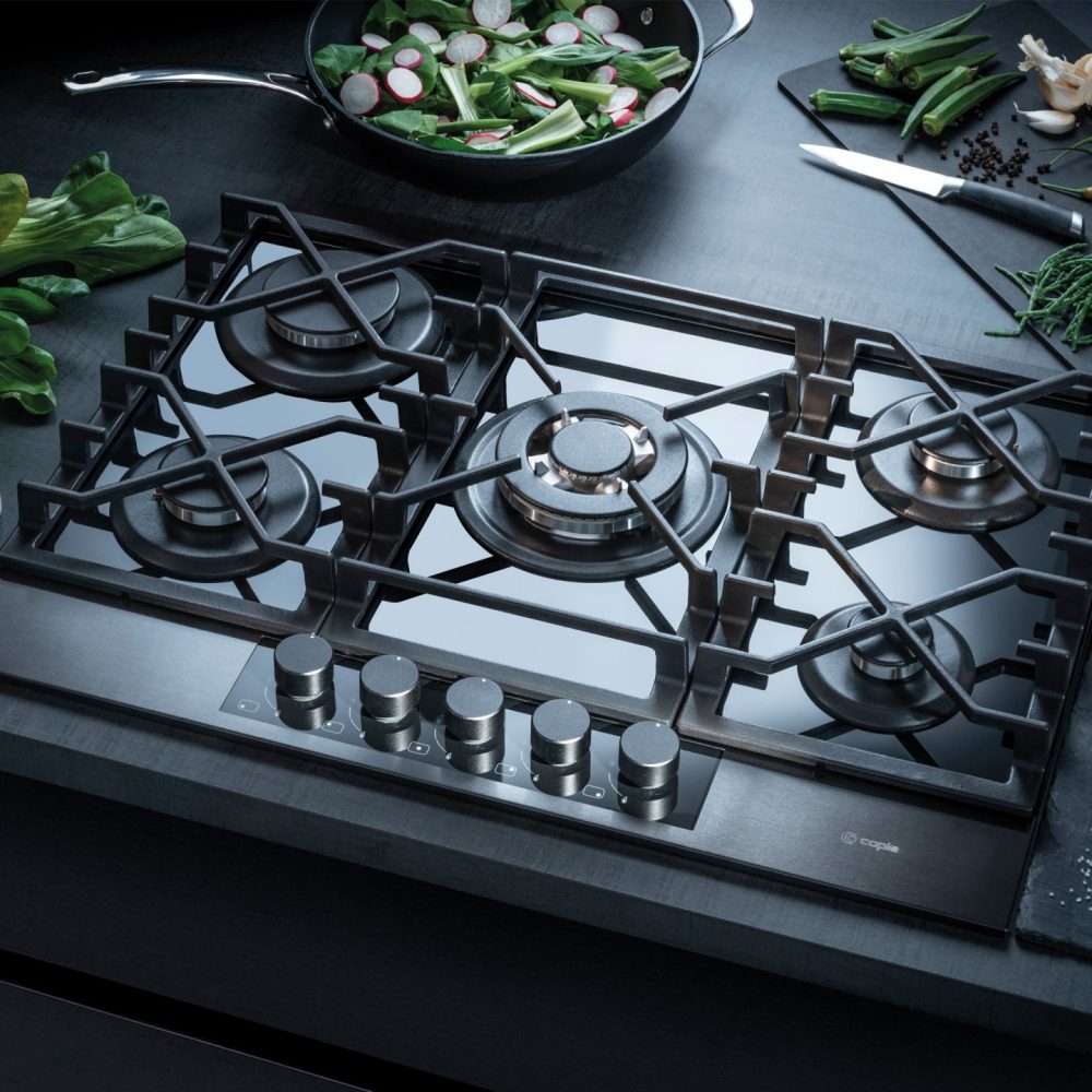 Caple 70cm 5 Burner Gas On Gas Hob C887G - Gunmetal Caple 70cm 5 Burner Gas On Gas Hob C887G - Gunmetal
