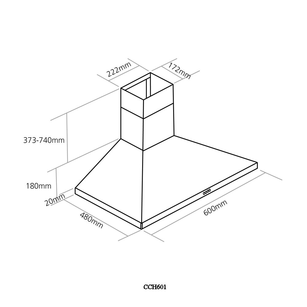 Caple 60cm Chimney Hood CCH601SS - Stainless Steel Caple 60cm Chimney Hood CCH601SS - Stainless Steel