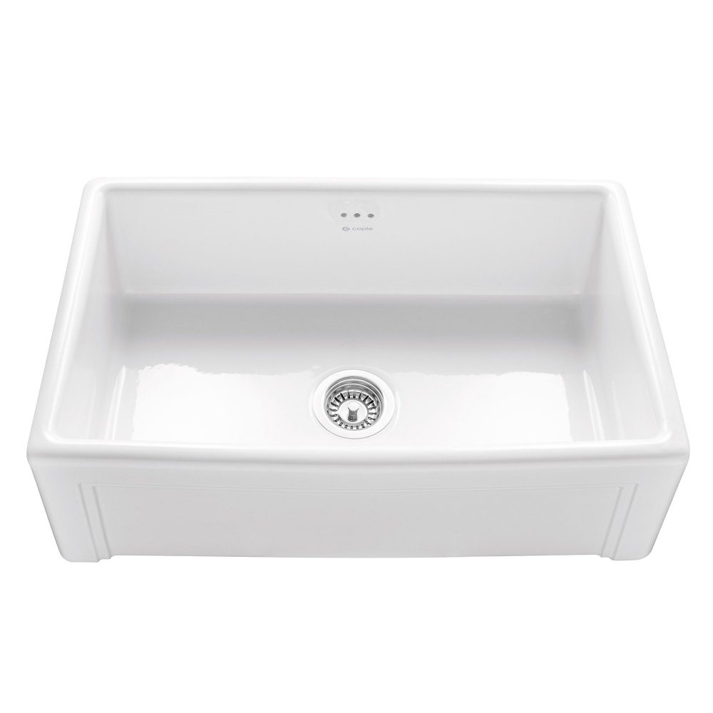 Caple  Belfast 76cm Single Bowl Ceramic Sink CPBS760 - White