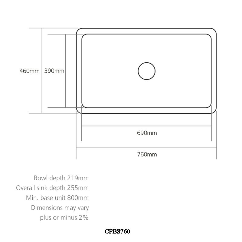 Caple Belfast 76cm Single Bowl Ceramic Sink CPBS760 - White Caple Belfast 76cm Single Bowl Ceramic Sink CPBS760 - White