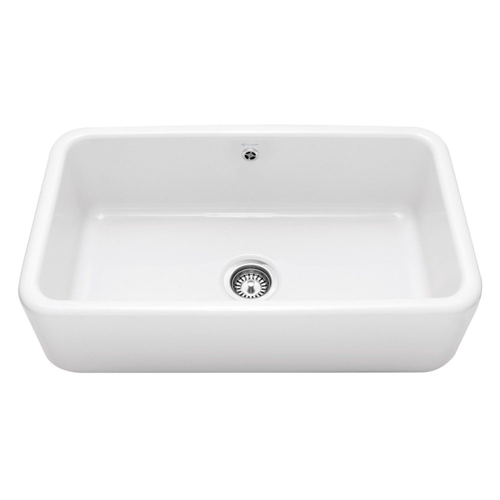Caple  Butler 80cm Single Bowl Ceramic Sink CPBS800 - White