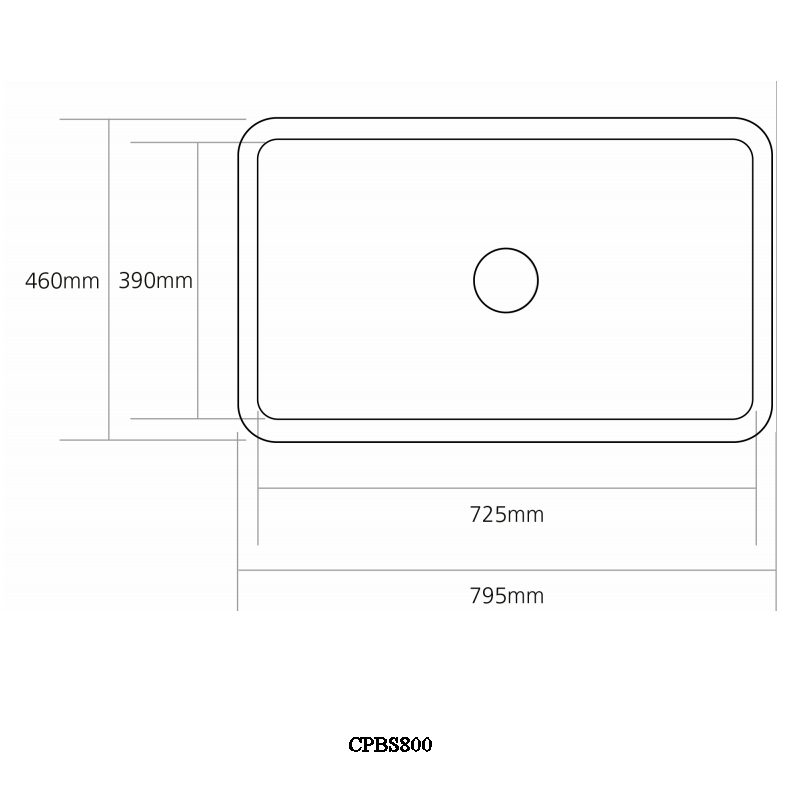 Caple Butler 80cm Single Bowl Ceramic Sink CPBS800 - White Caple Butler 80cm Single Bowl Ceramic Sink CPBS800 - White