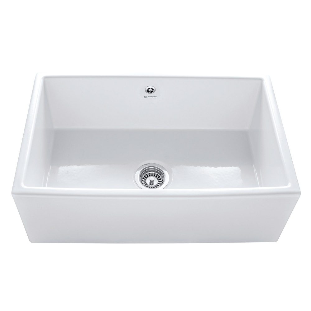 Caple  76cm Farmhouse Single Bowl Ceramic Sink CPWDS762 - White