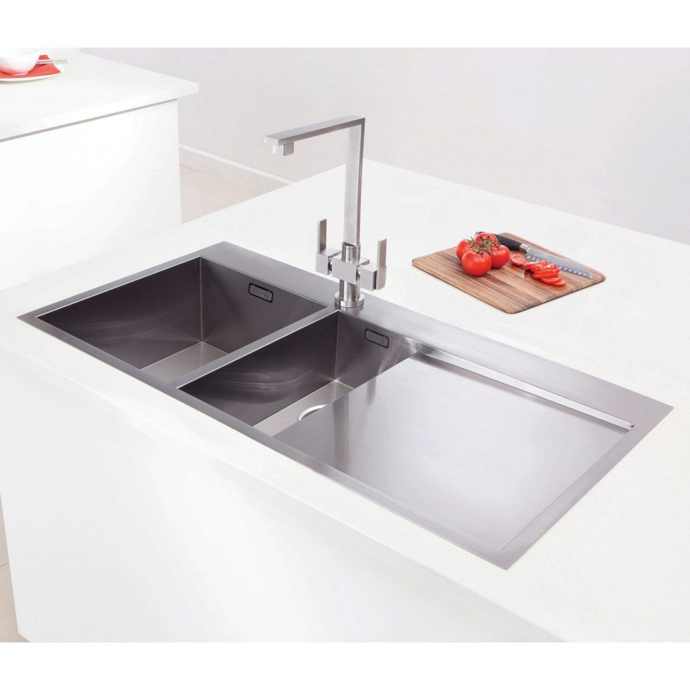 Caple  Cubit 150 1.5 Bowl Inset Sink Right Hand Drainer CU150/R - Stainless Steel