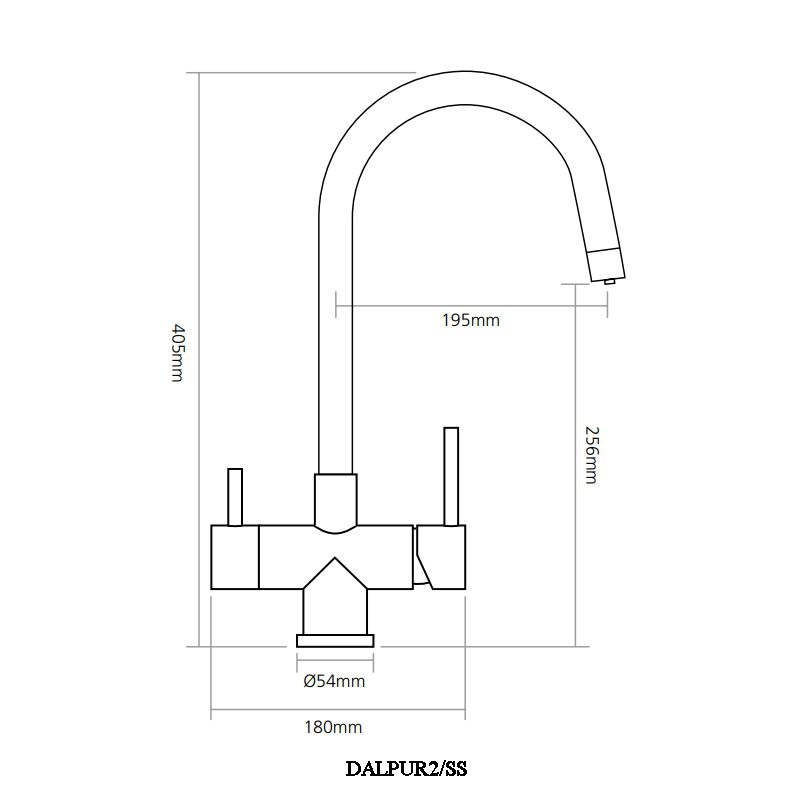 Caple Dalton Puriti 2 Lever Filter Tap DALPUR2/SS - Stainless Steel Caple Dalton Puriti 2 Lever Filter Tap DALPUR2/SS - Stainless Steel
