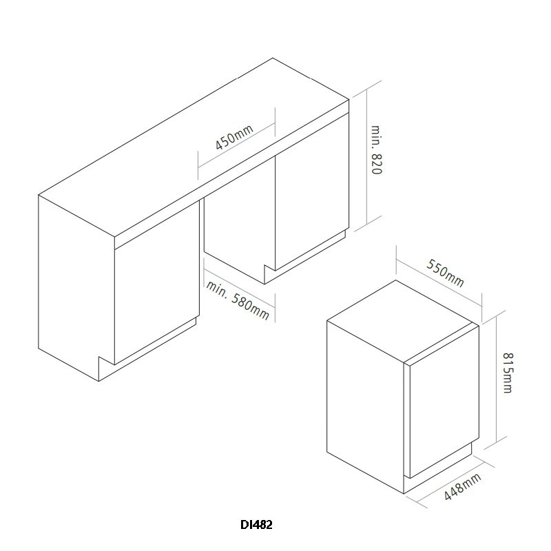 Caple 45cm Fully Integrated Dishwasher DI482 Caple 45cm Fully Integrated Dishwasher DI482