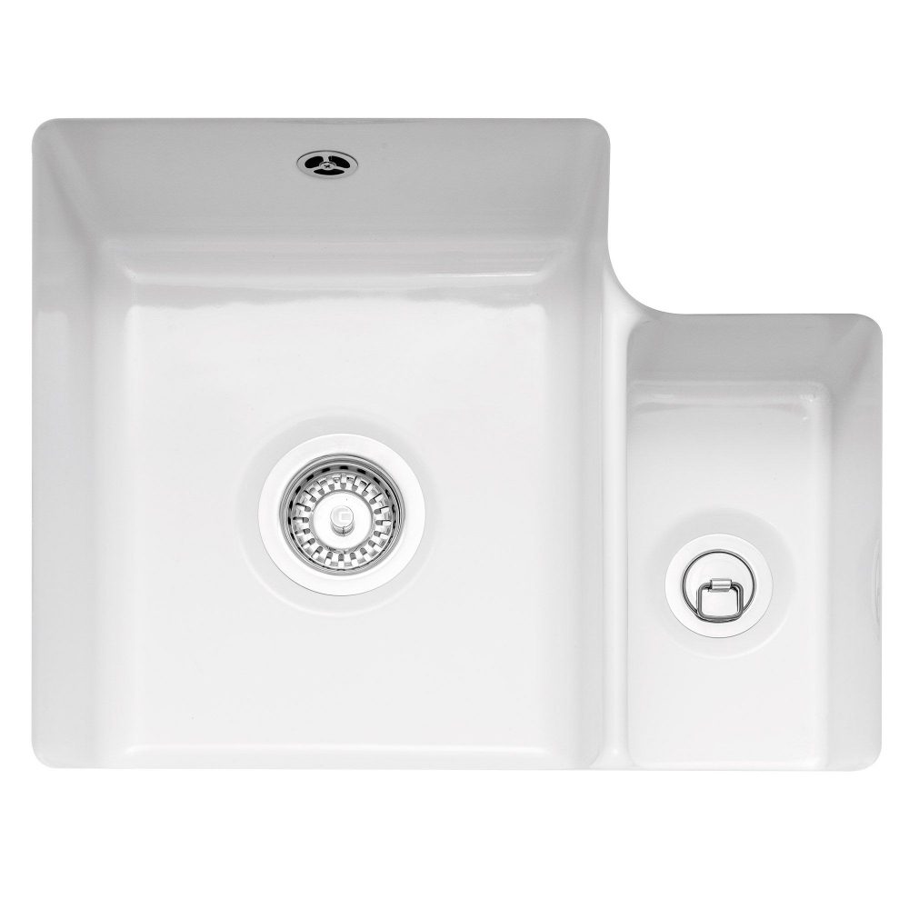Caple  Ettra 1.5 Bowl Ceramic Undermount Sink ETT150U - White