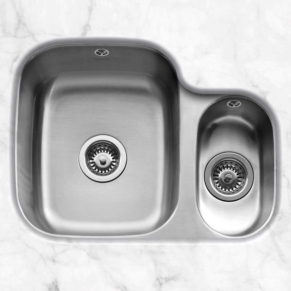 Caple  Form 150 1.5 Bowl Undermount Sink Right Hand Small Bowl FORM150R - Stainless Steel