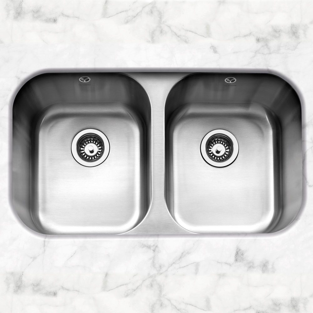 Caple  Form 3636 Double Bowl Undermount Sink FORM3636 - Stainless Steel