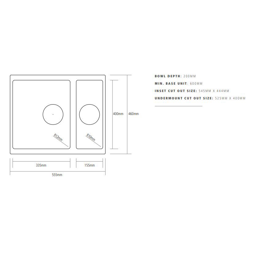 Caple Leesti 151 1.5 Bowl Reversible Sink LEE151AN - Anthracite Caple Leesti 151 1.5 Bowl Reversible Sink LEE151AN - Anthracite