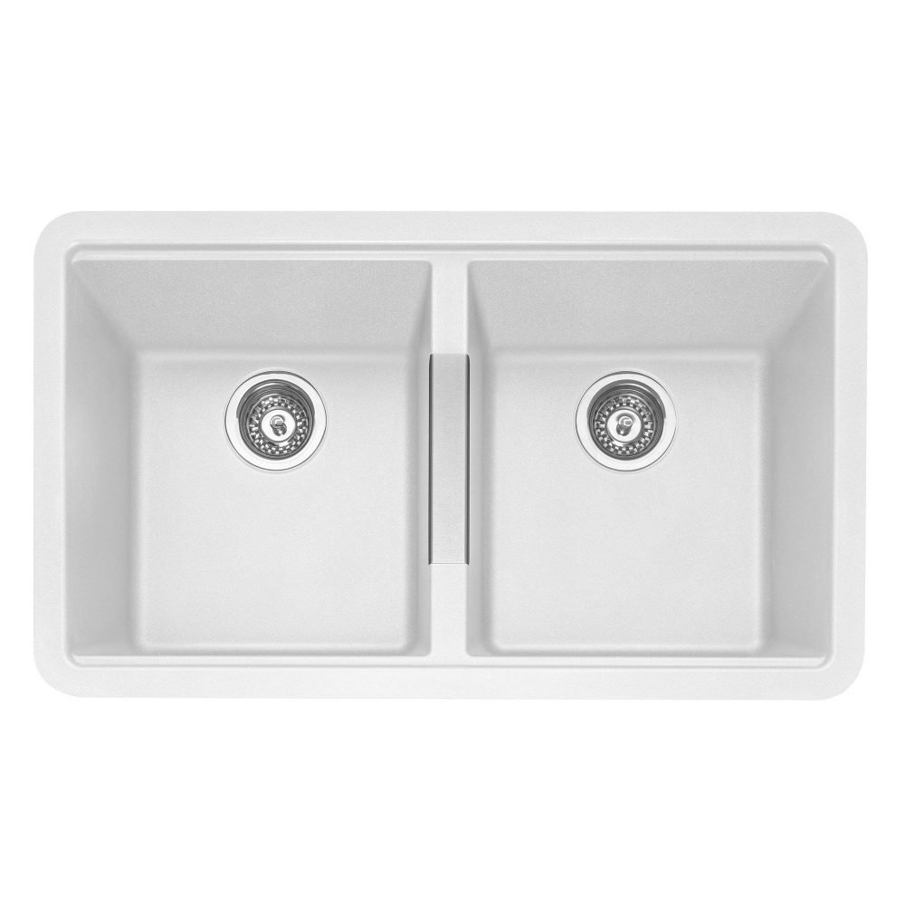 Caple  Leesti 200 Double Bowl Undermount Sink LEE200CW - White