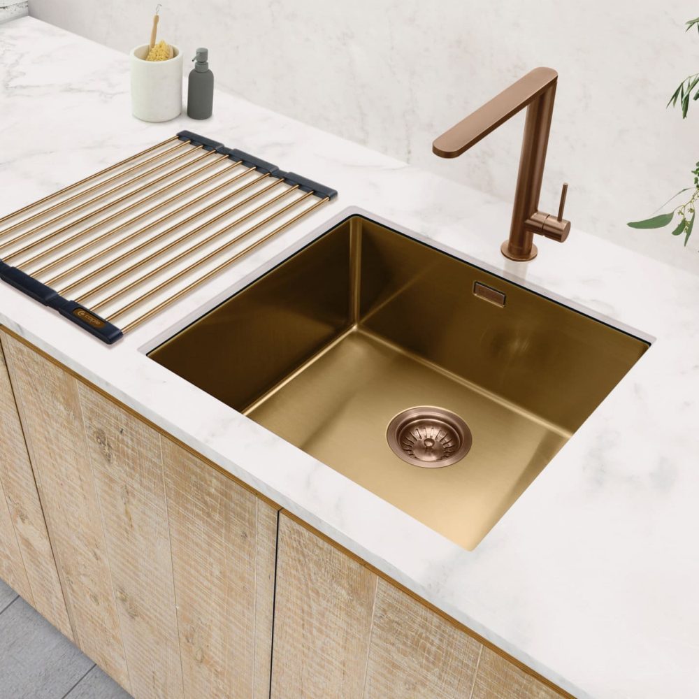 Caple Mode 45 Single Bowl Undermount Sink MODE045/GD - Gold Caple Mode 45 Single Bowl Undermount Sink MODE045/GD - Gold