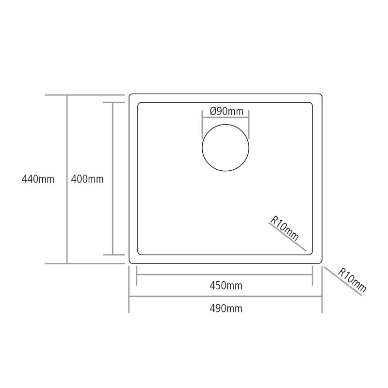 Caple Mode 45 Single Bowl Undermount Sink MODE045/GD - Gold Caple Mode 45 Single Bowl Undermount Sink MODE045/GD - Gold