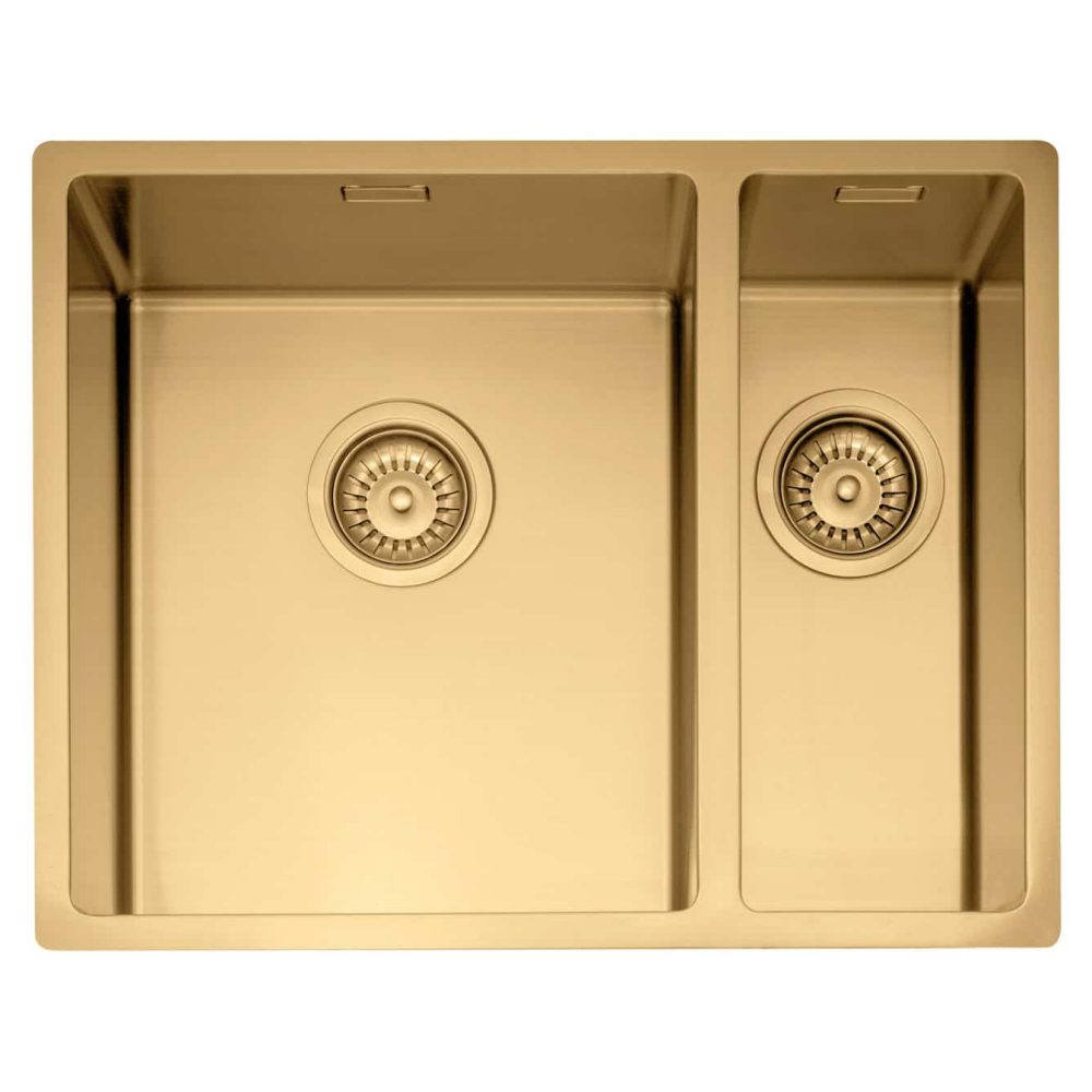 Caple  Mode 3415 1.5 Bowl Sink Undermount Right Hand Small Bowl MODE3415/R/GD - Gold