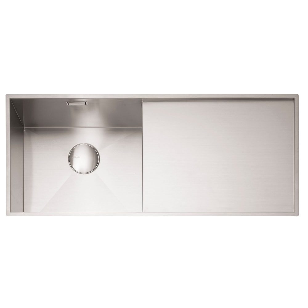 Caple  Nada 100 Single Bowl Sink Right Hand Drainer NA100R - Stainless Steel