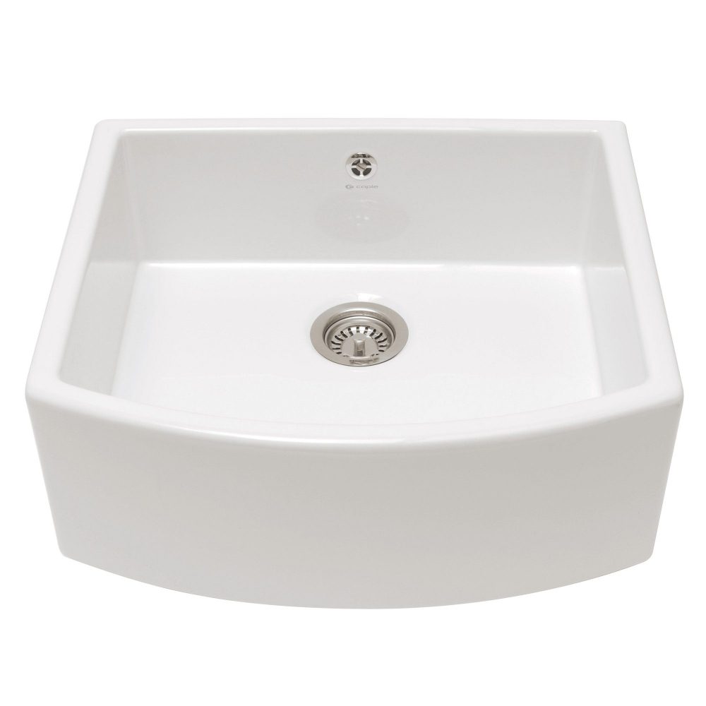Caple   60cm Single Bowl Ceramic Sink PEMBERLEY - White