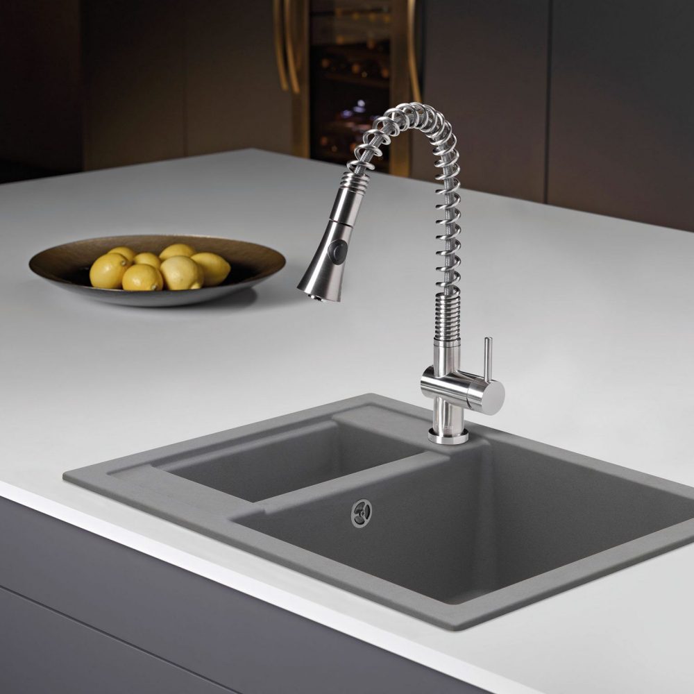 Caple Spiro Single Lever Pull-Out Spray Tap SPI2/SS - Stainless Steel Caple Spiro Single Lever Pull-Out Spray Tap SPI2/SS - Stainless Steel