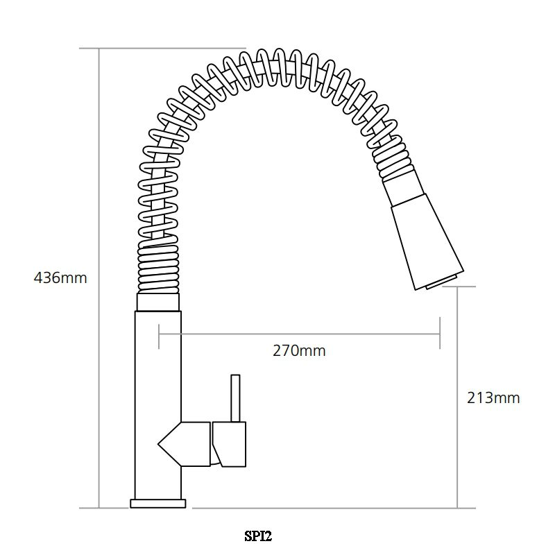 Caple Spiro Single Lever Pull-Out Spray Tap SPI2/SS - Stainless Steel Caple Spiro Single Lever Pull-Out Spray Tap SPI2/SS - Stainless Steel