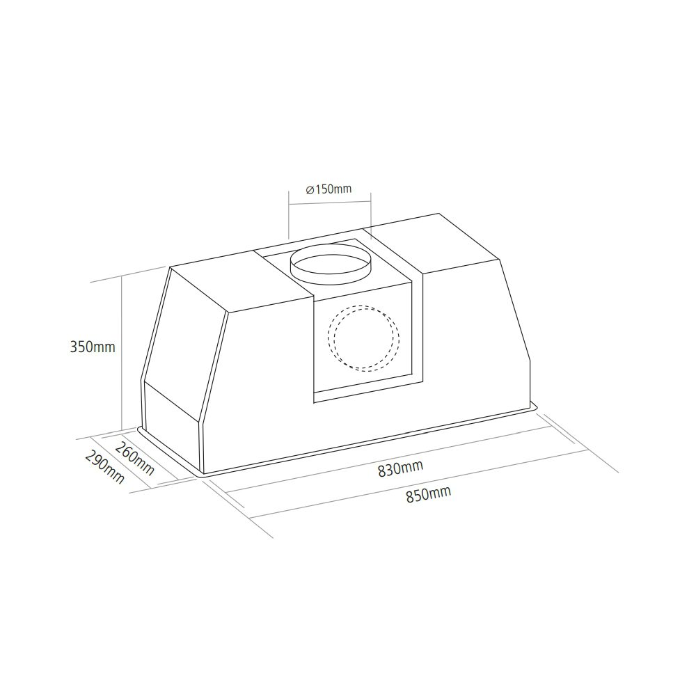 Caple 85cm Storm Canopy Hood ST854 - Stainless Steel Caple 85cm Storm Canopy Hood ST854 - Stainless Steel