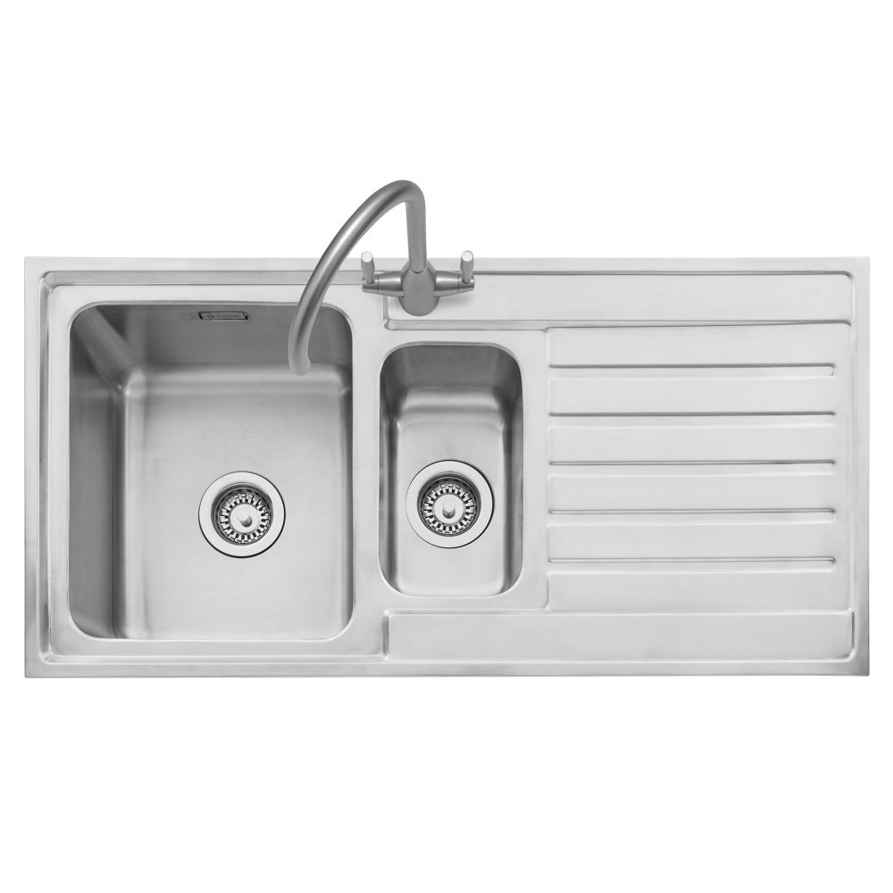 Caple  Vanga 150 1.5 Bowl Inset Sink Right Hand Drainer VA150/R - Stainless Steel