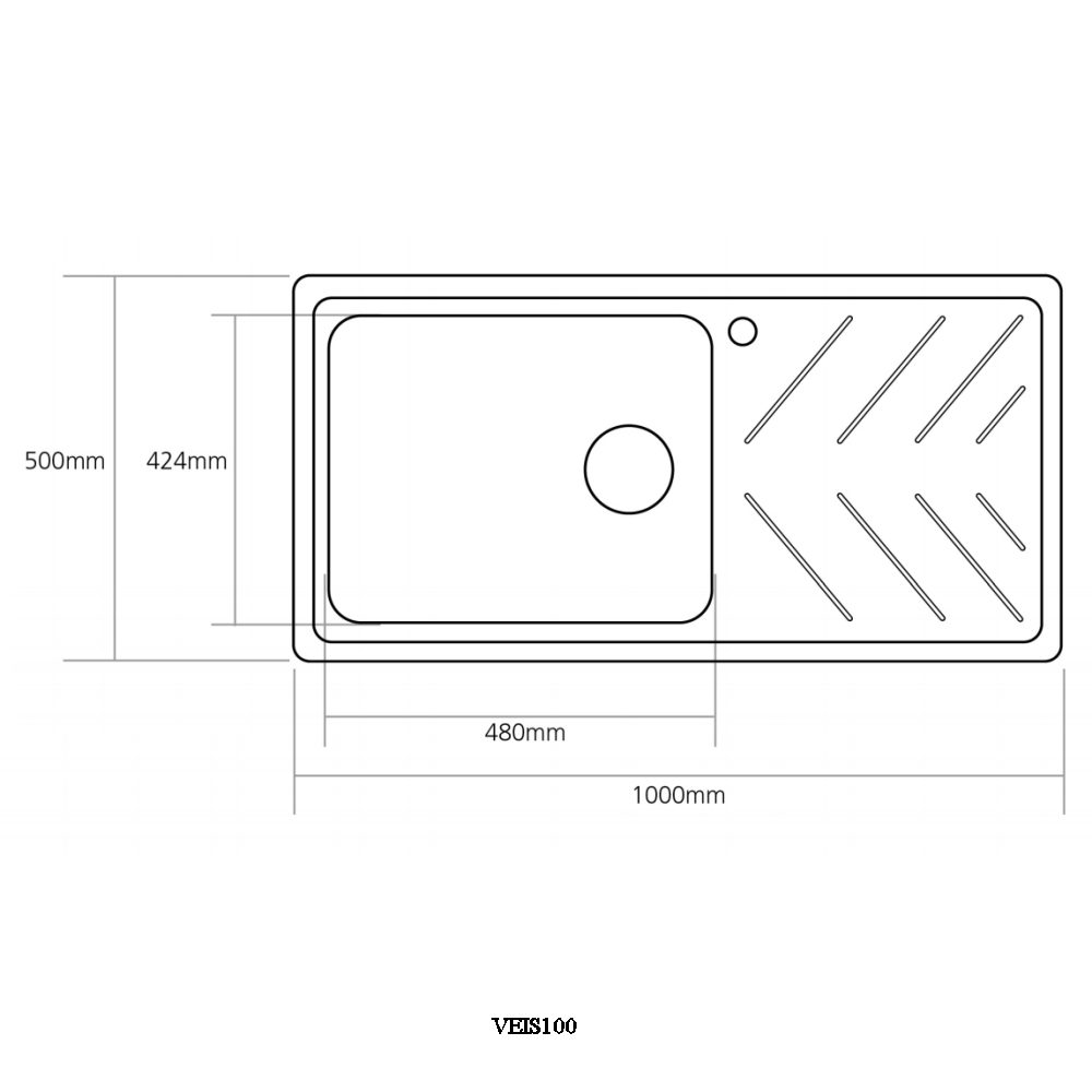 Caple Veis 100 Single Bowl Inset Sink Reversible Drainer VEI100DS - Desert Sand Caple Veis 100 Single Bowl Inset Sink Reversible Drainer VEI100DS - Desert Sand