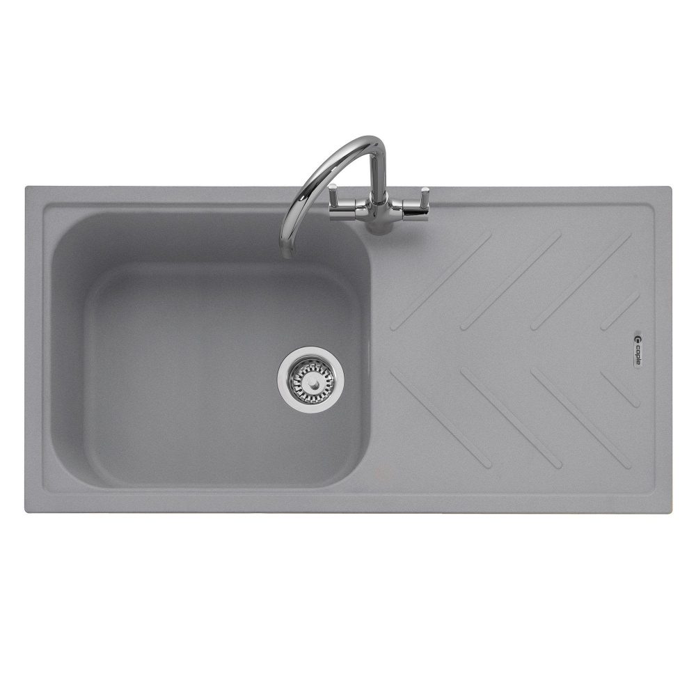 Caple  Veis 100 Single Bowl Inset Sink Reversible Drainer VEI100PG - Grey